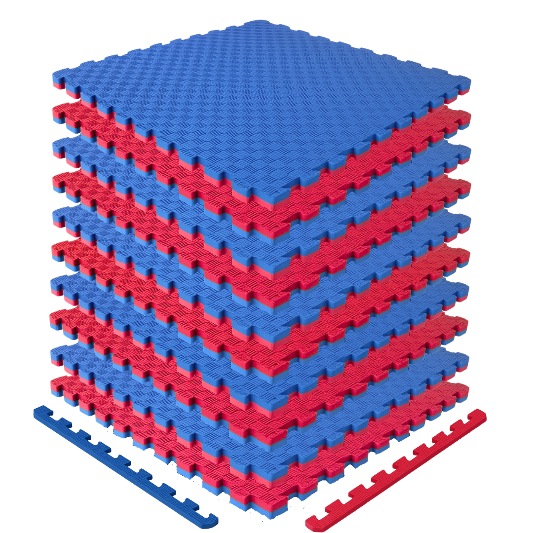 Tatami Piso Artes Marciales Rojo Con Azul