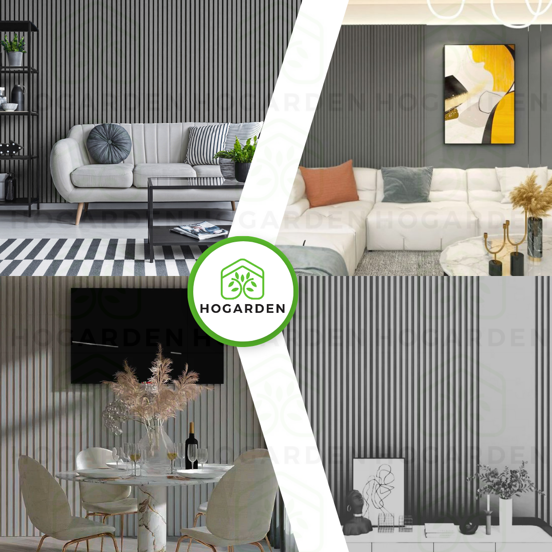 Panel Decorativo WPC Gris 1 m x 16 cm 12 Pzs