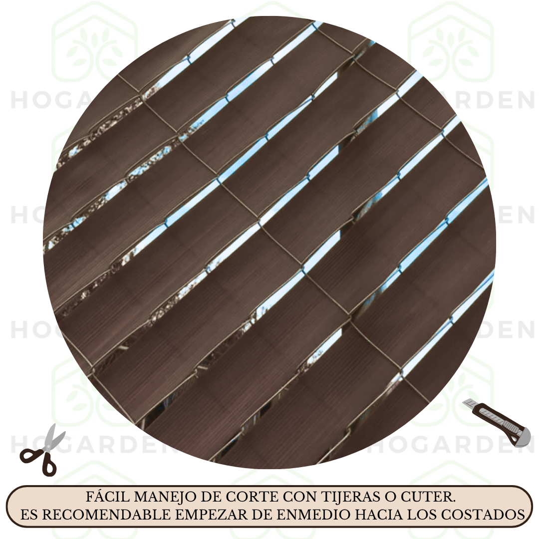 Cinta Rompeviento Café Para Malla Ciclónica 10m2