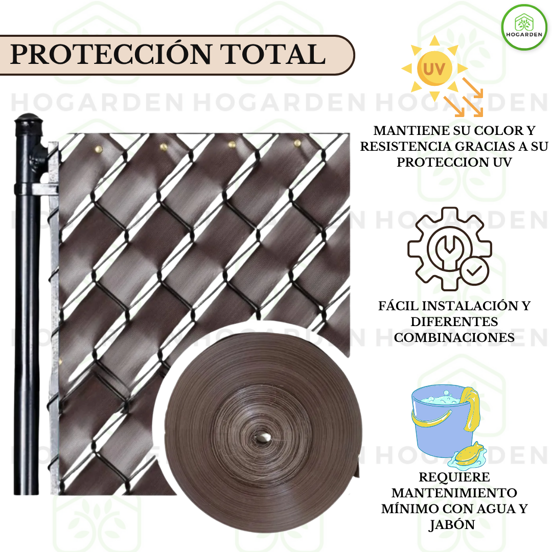 Cinta Rompeviento Café Para Malla Ciclónica 10m2