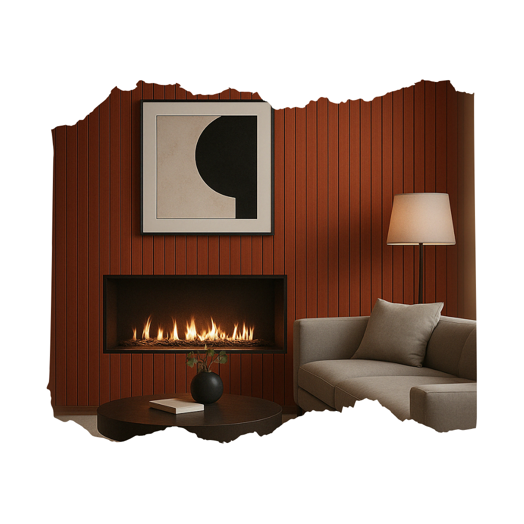 Panel Decorativo WPC Cedro Rojo 1 m x 16 cm 12 Pzs