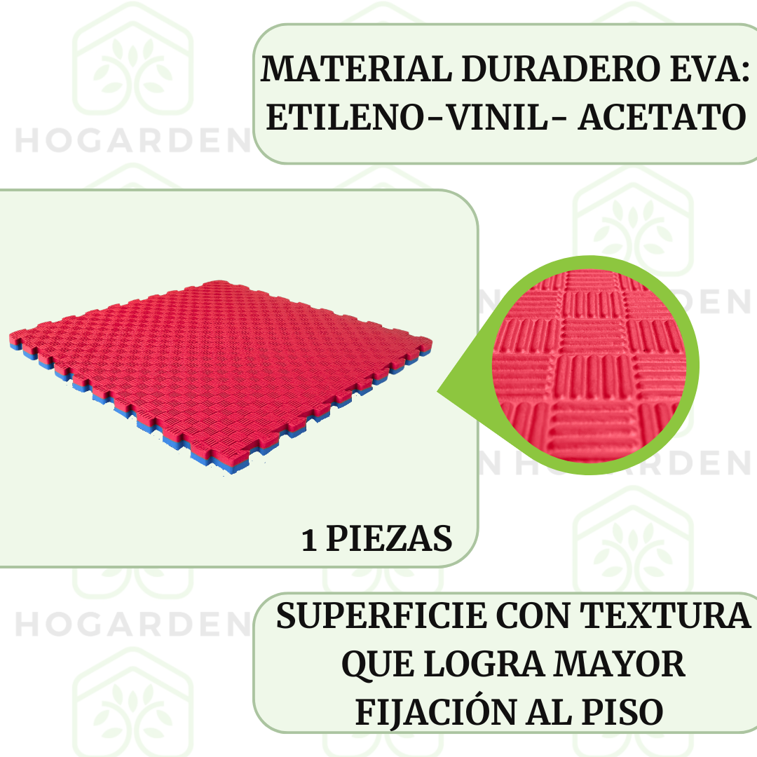 Tatami Piso Artes Marciales Rojo Con Azul