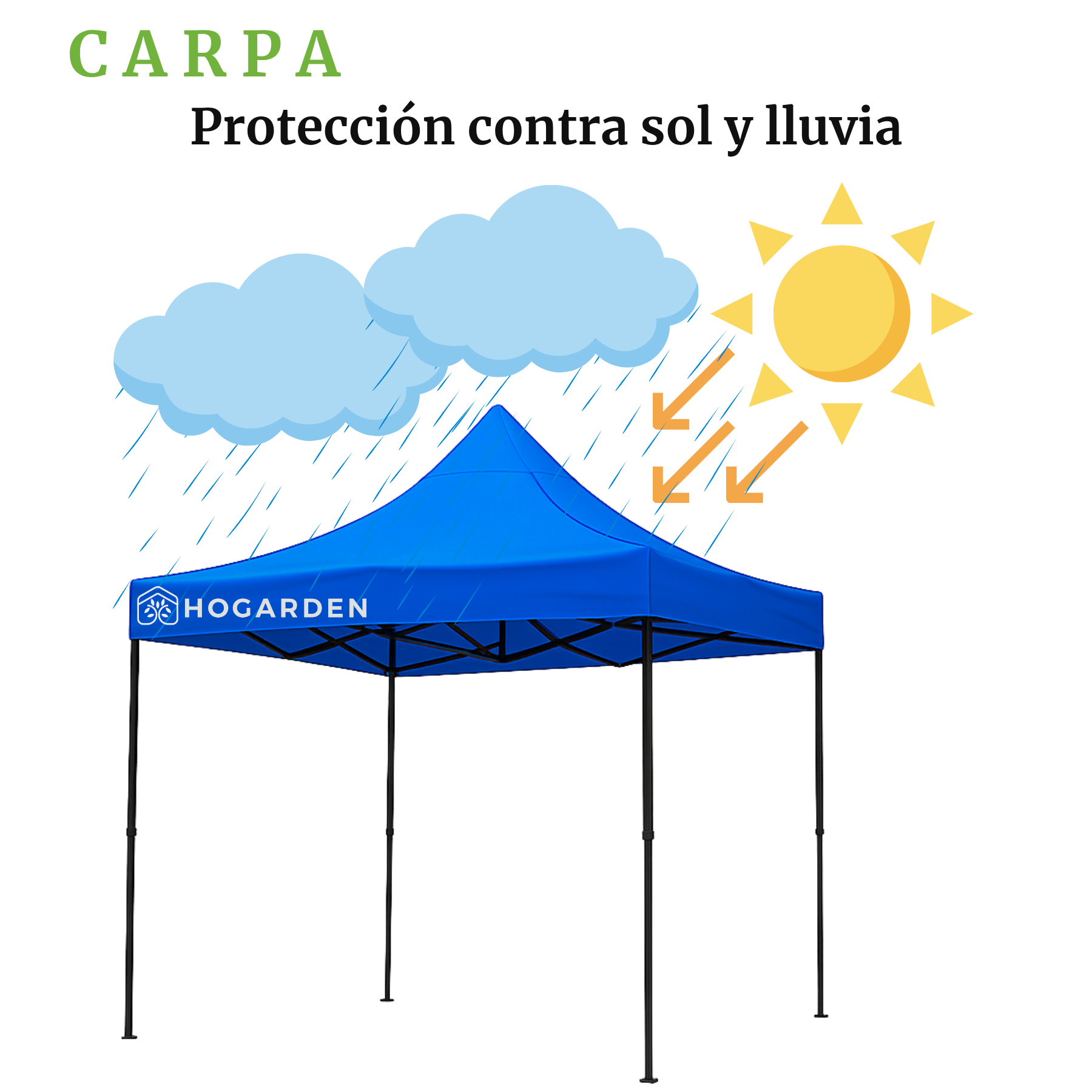 Carpa Plegable Azul 3x3 M