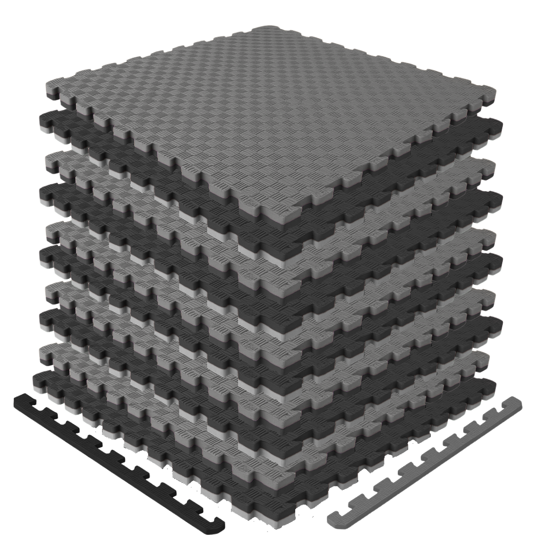 Tatami Piso Artes Marciales 1 M2 Negro Con Gris