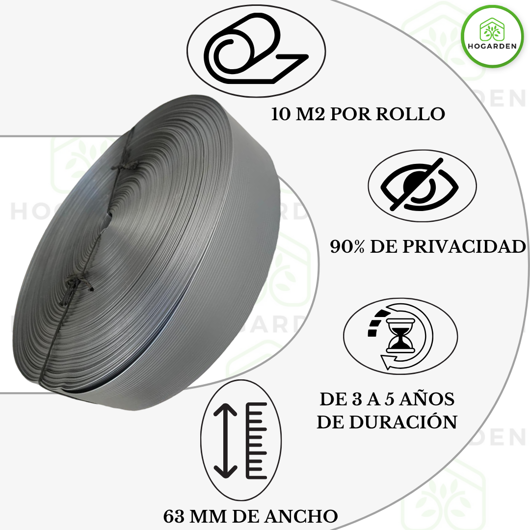 Cinta Rompeviento Plata Para Malla Ciclónica 10m2