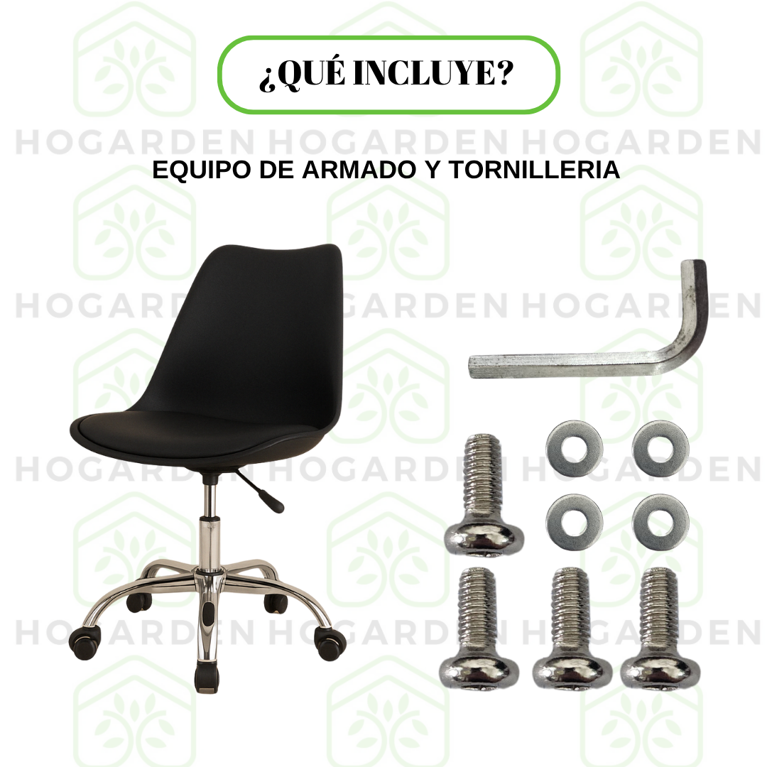 Silla Ejecutiva Eames Con Ruedas Negro