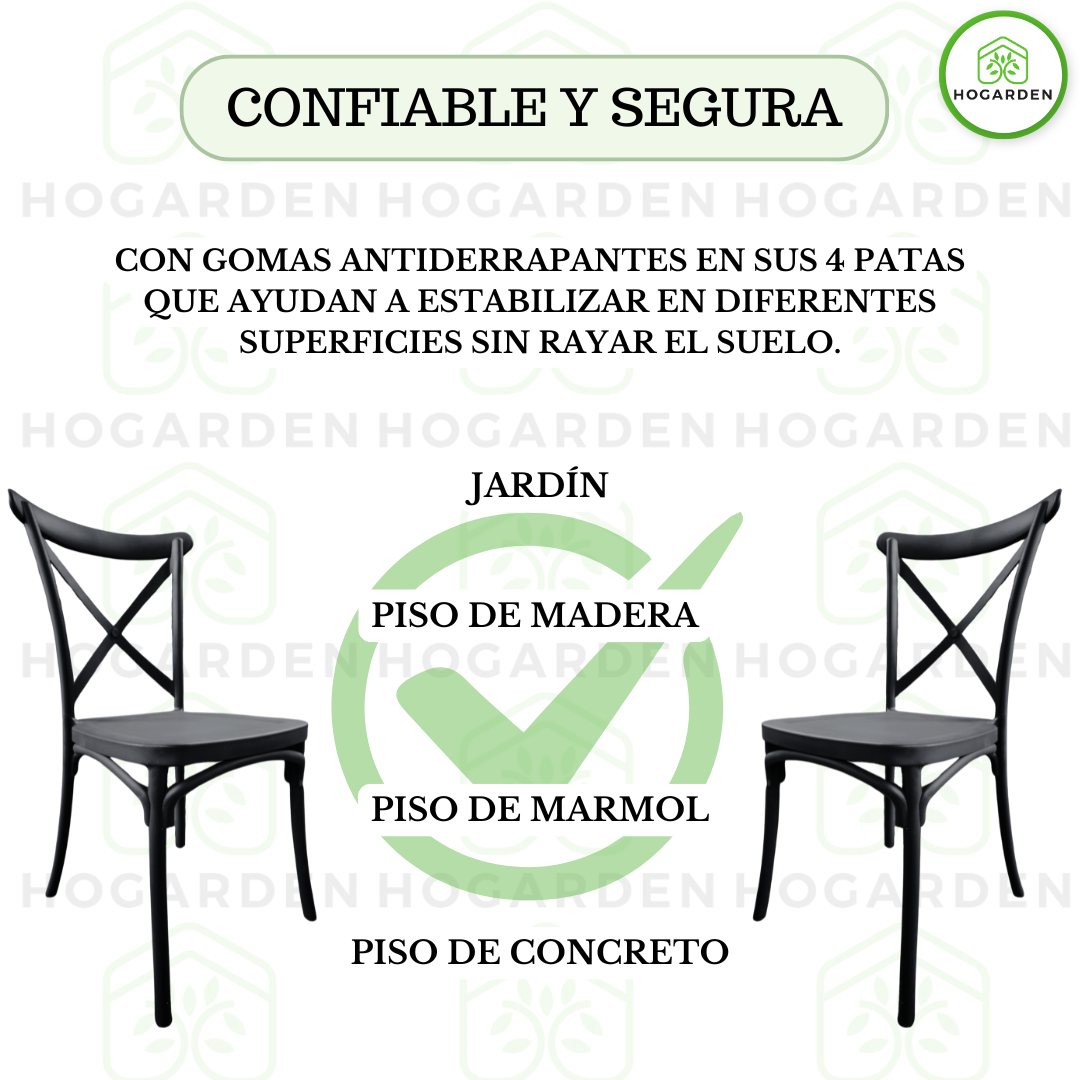 Silla Crossback Negro Para Eventos