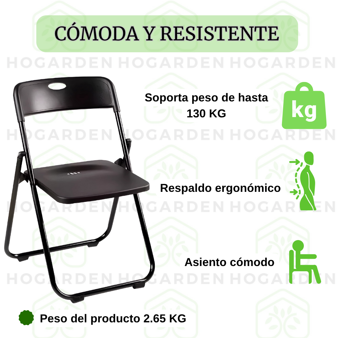 Silla Plegable Negra
