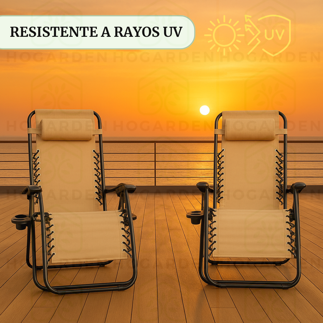 Silla Camastro Gravedad Cero Beige