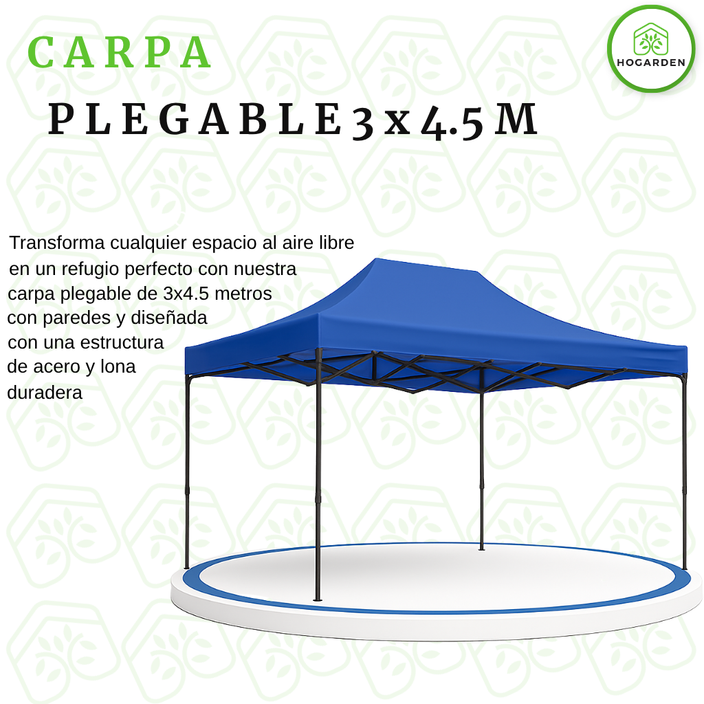 Carpa Plegable Azul 3x4.5 M
