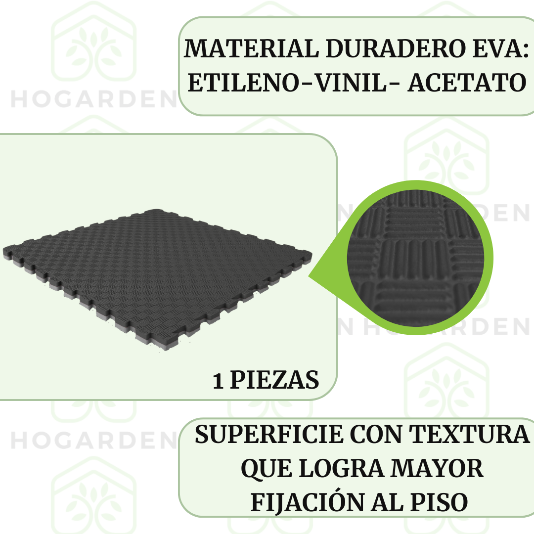 Tatami Piso Artes Marciales 1 M2 Negro Con Gris