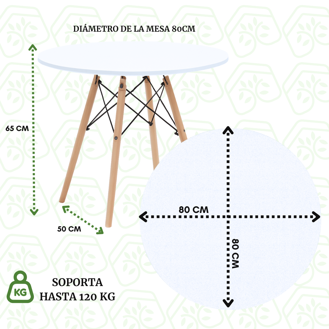 Mesa Eames Blanca Redonda