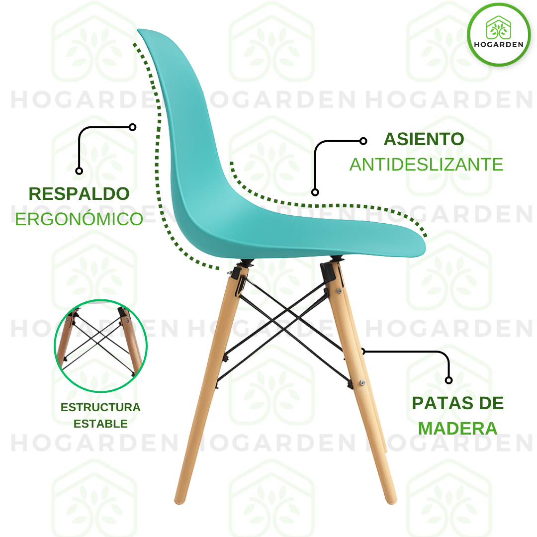 Silla Eames Minimalista Turquesa