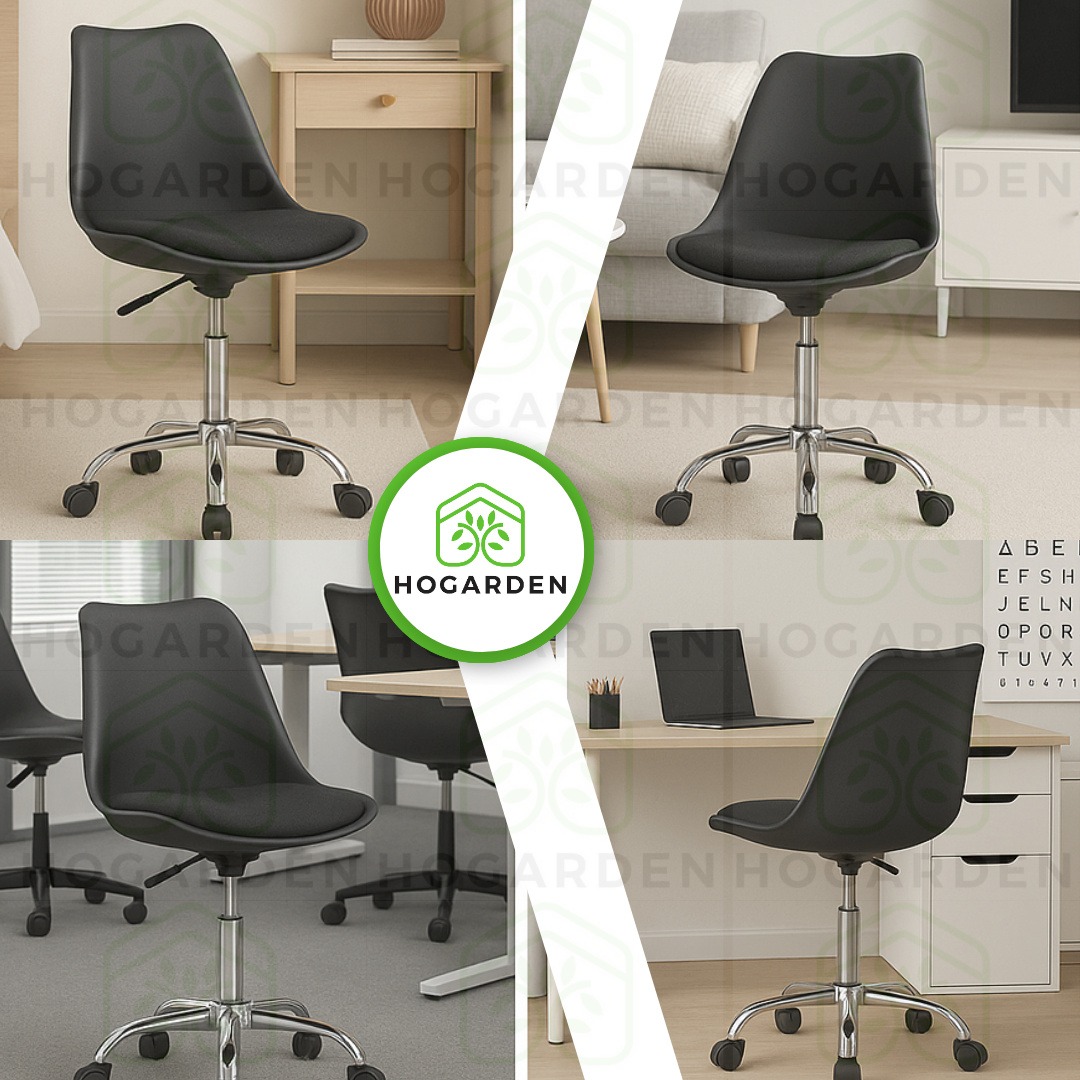 Silla Ejecutiva Eames Con Ruedas Negro