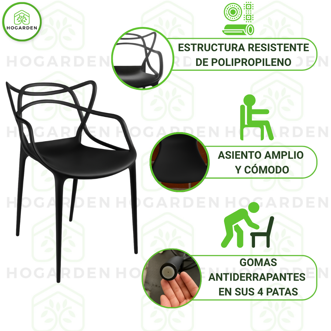 Silla Gato Master Negro Para Eventos
