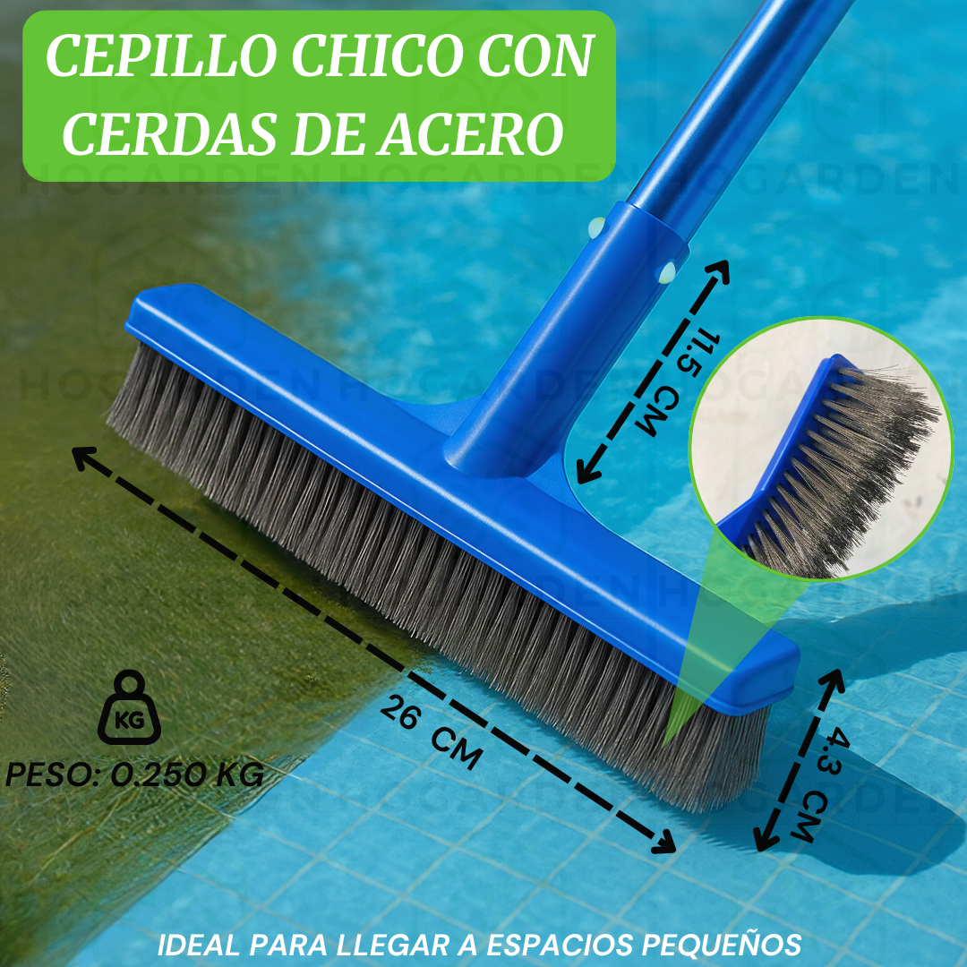 Combo 2 Cepillos Más 2 Redes Para Limpiar Albercas