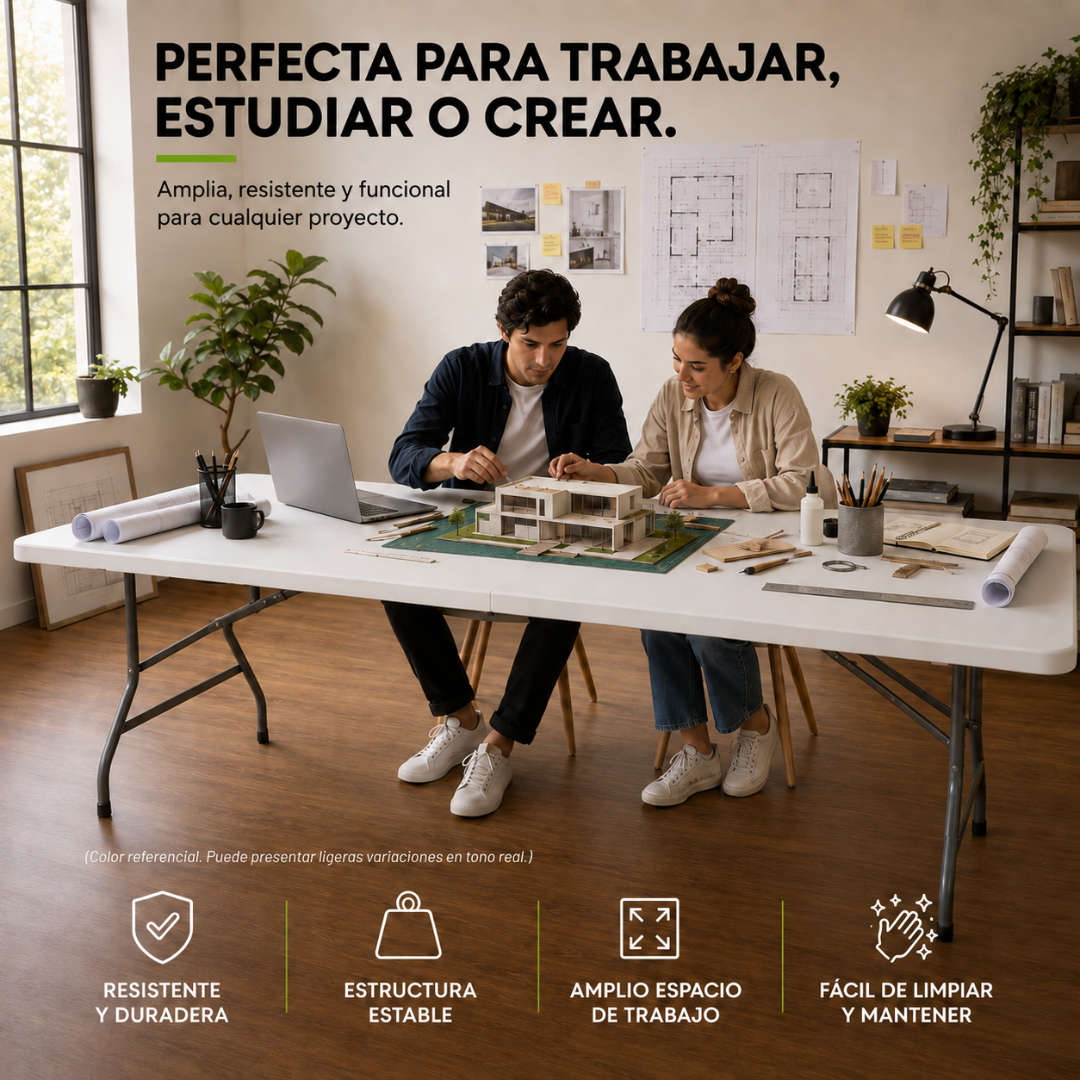 Mesa Plegable Blanca 2.40 M