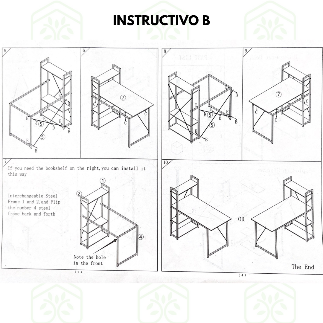 Escritorio Con Repisas Color Madera
