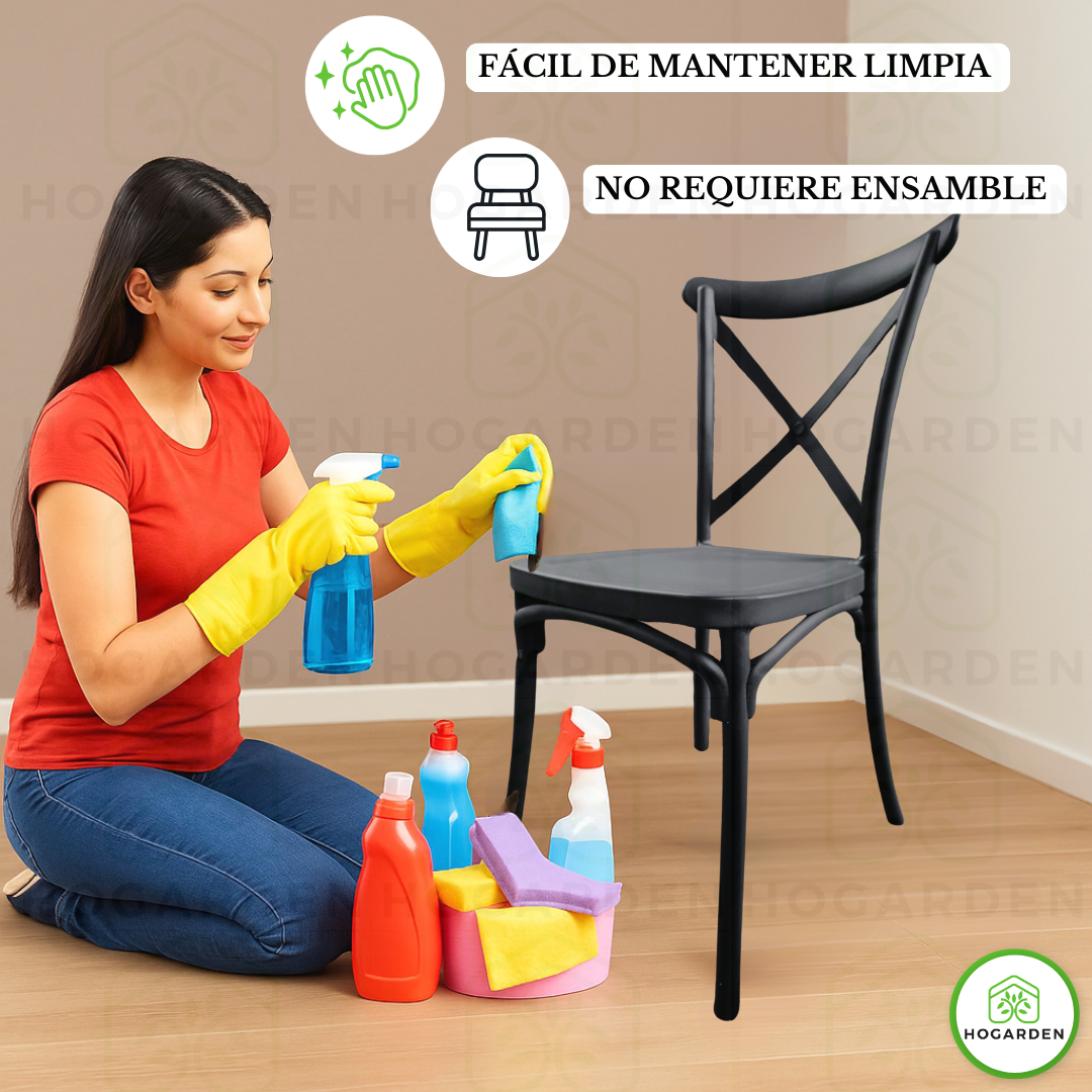 Silla Crossback Negro Para Eventos