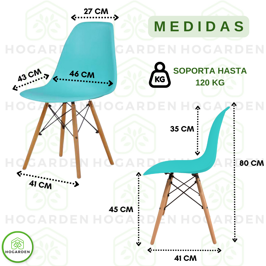 Silla Eames Minimalista Turquesa