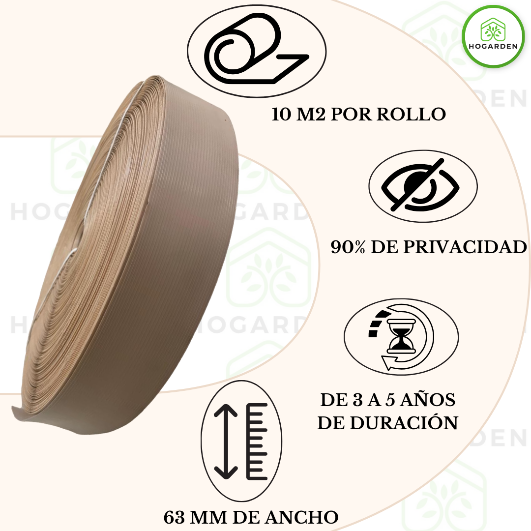 Cinta Rompeviento Beige Para Malla Ciclónica 10m2