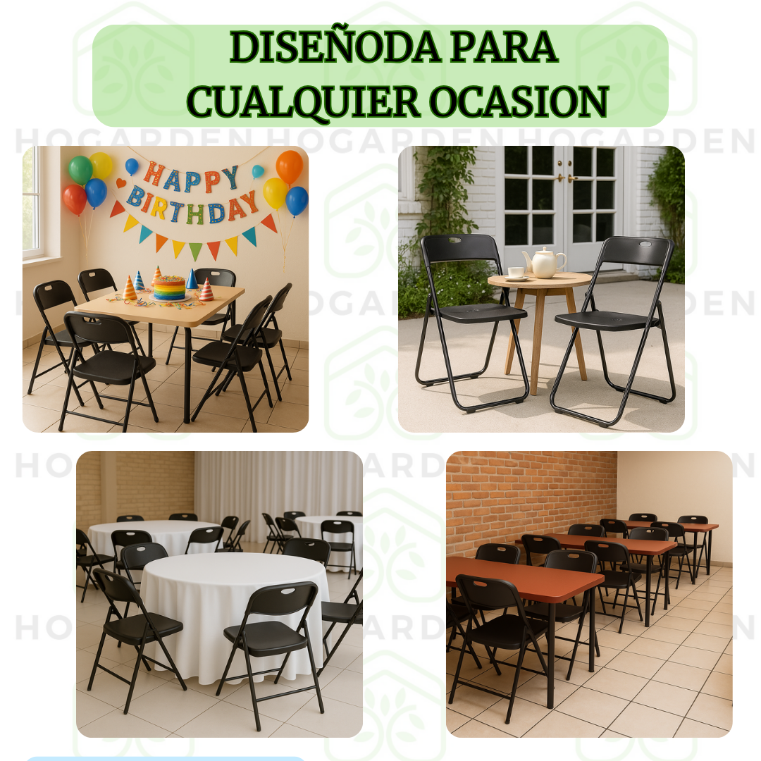 Silla Plegable Negra