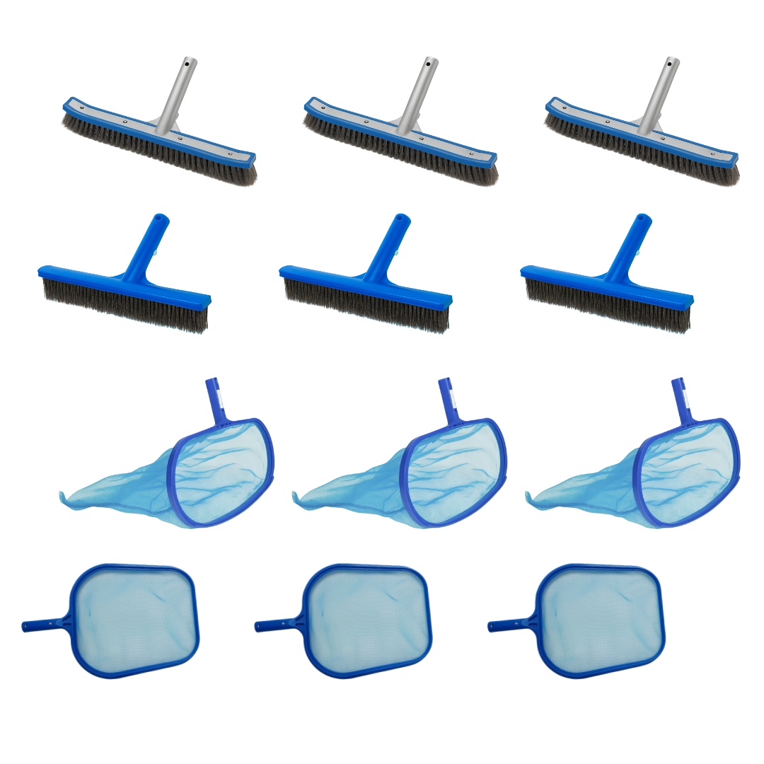 Combo 2 Cepillos Más 2 Redes Para Limpiar Albercas
