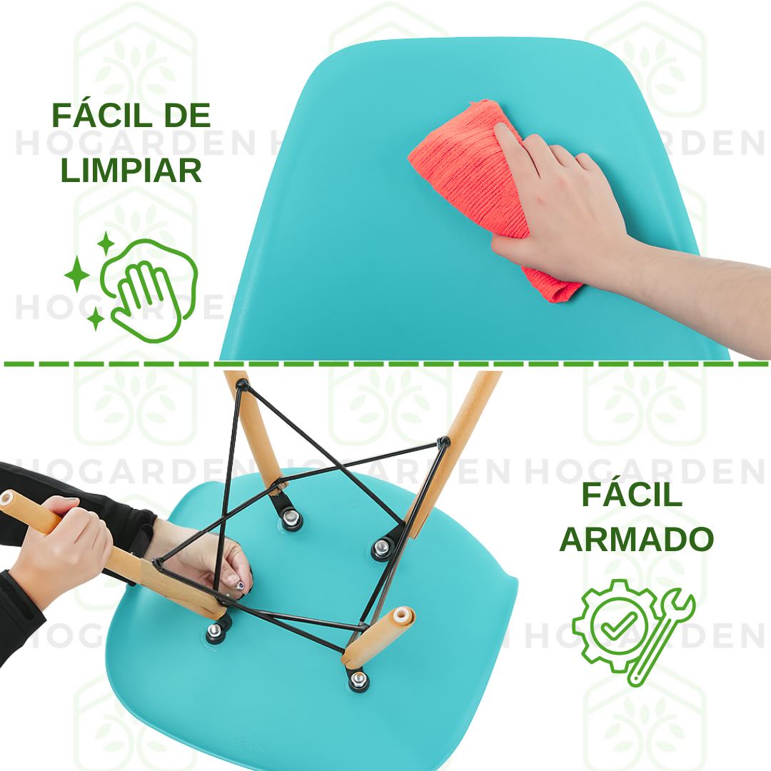 Silla Eames Minimalista Turquesa