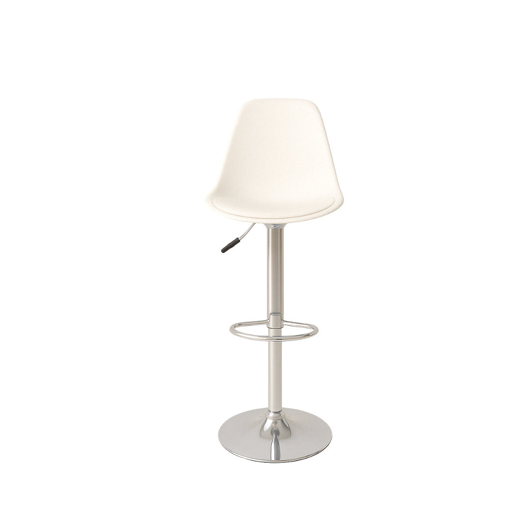 Banco de barra alto eames color blanco 1 pz.