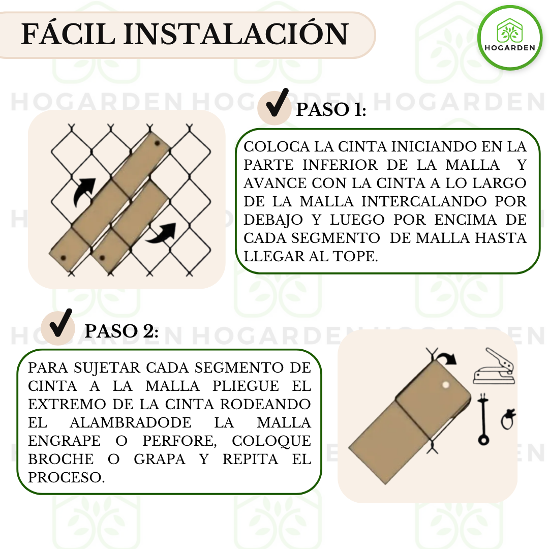 Cinta Rompeviento Beige Para Malla Ciclónica 10m2