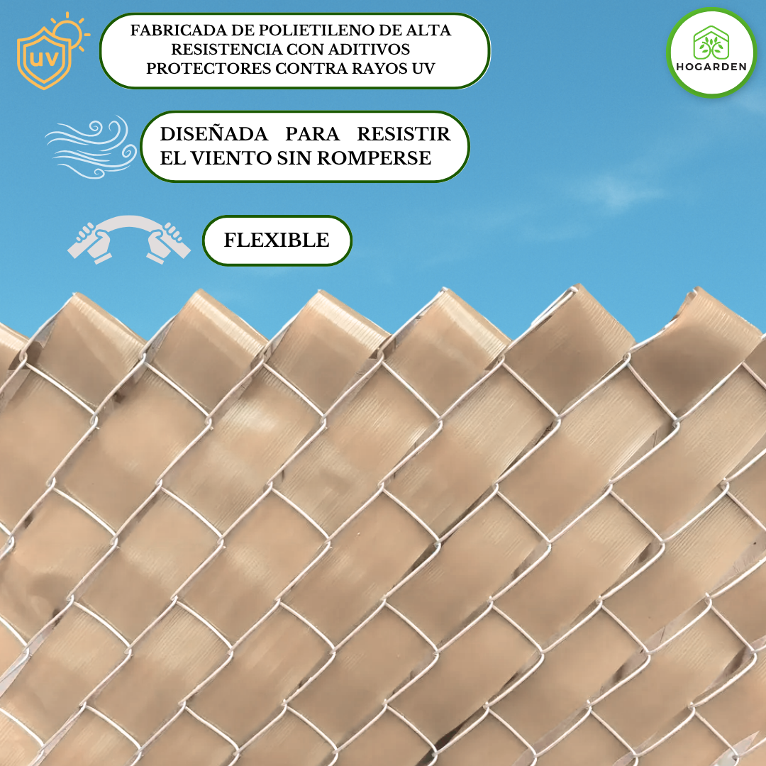 Cinta Rompeviento Beige Para Malla Ciclónica 10m2