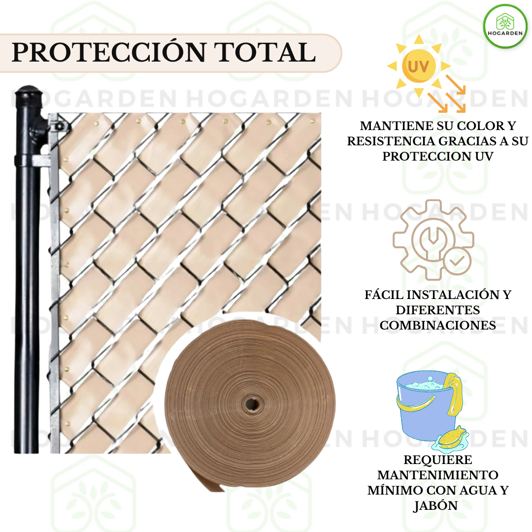 Cinta Rompeviento Beige Para Malla Ciclónica 10m2