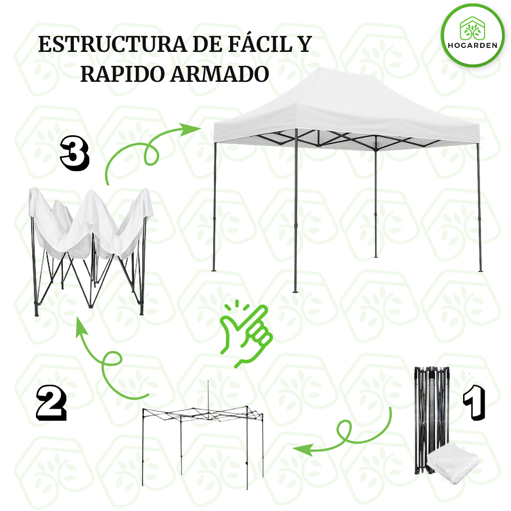 Carpa Plegable Blanca 2x3 M