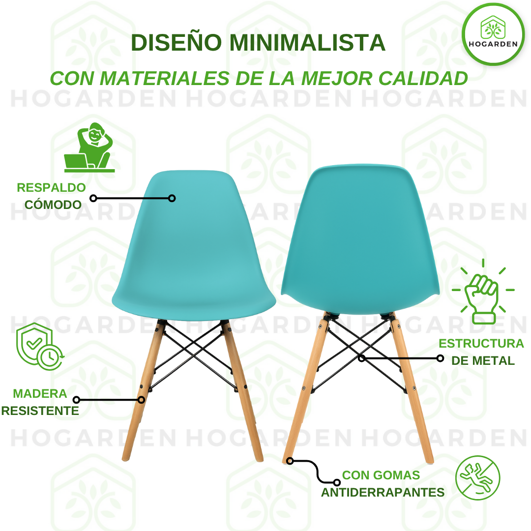 Silla Eames Minimalista Turquesa