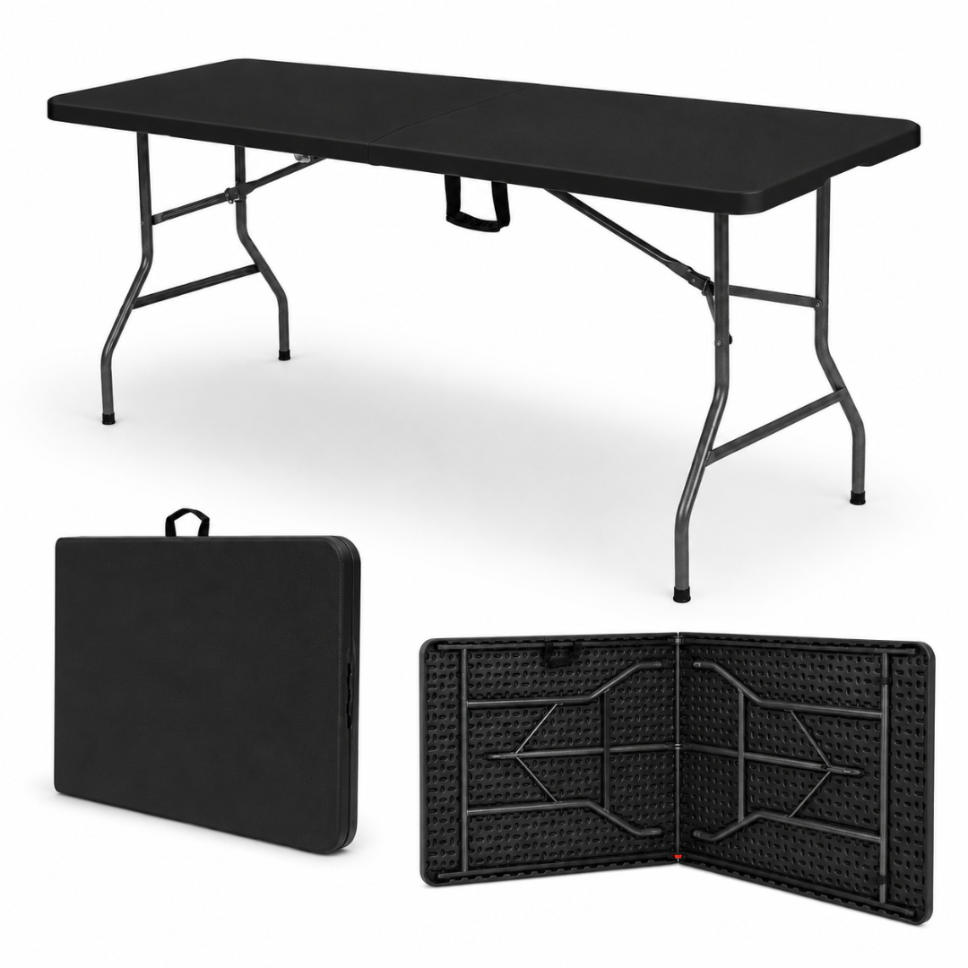 Mesa Plegable Negra 1.80 M