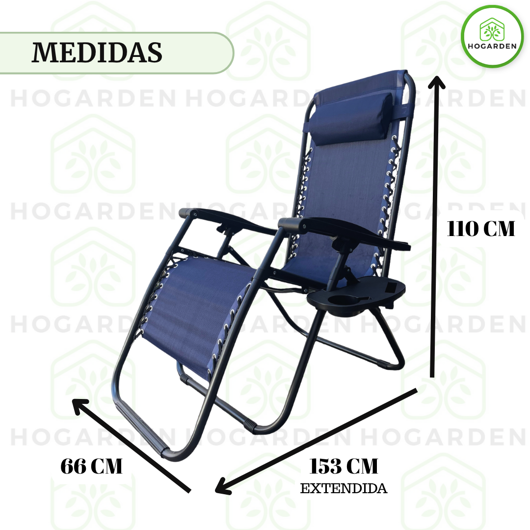 Silla Camastro Gravedad Cero Azul