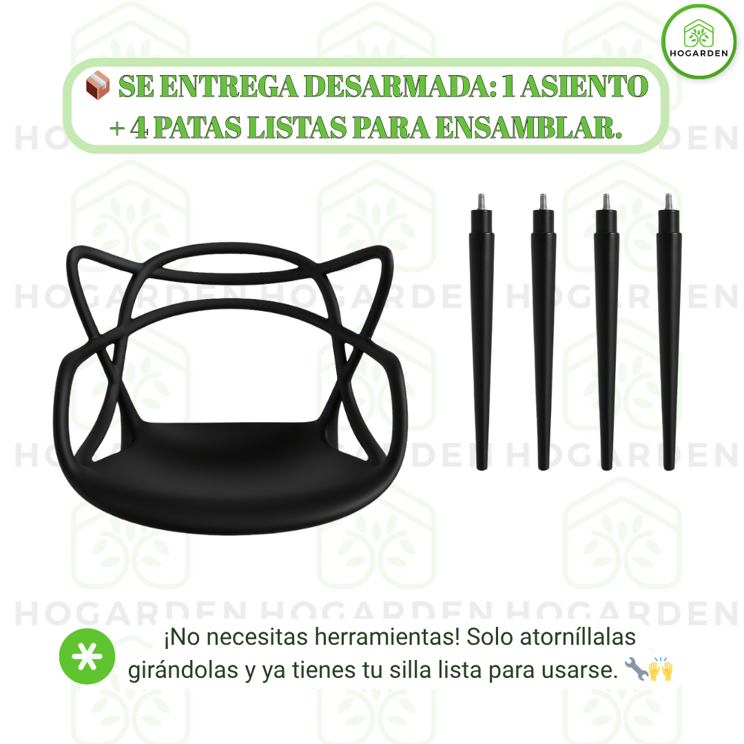 Silla Gato Master Negro Para Eventos