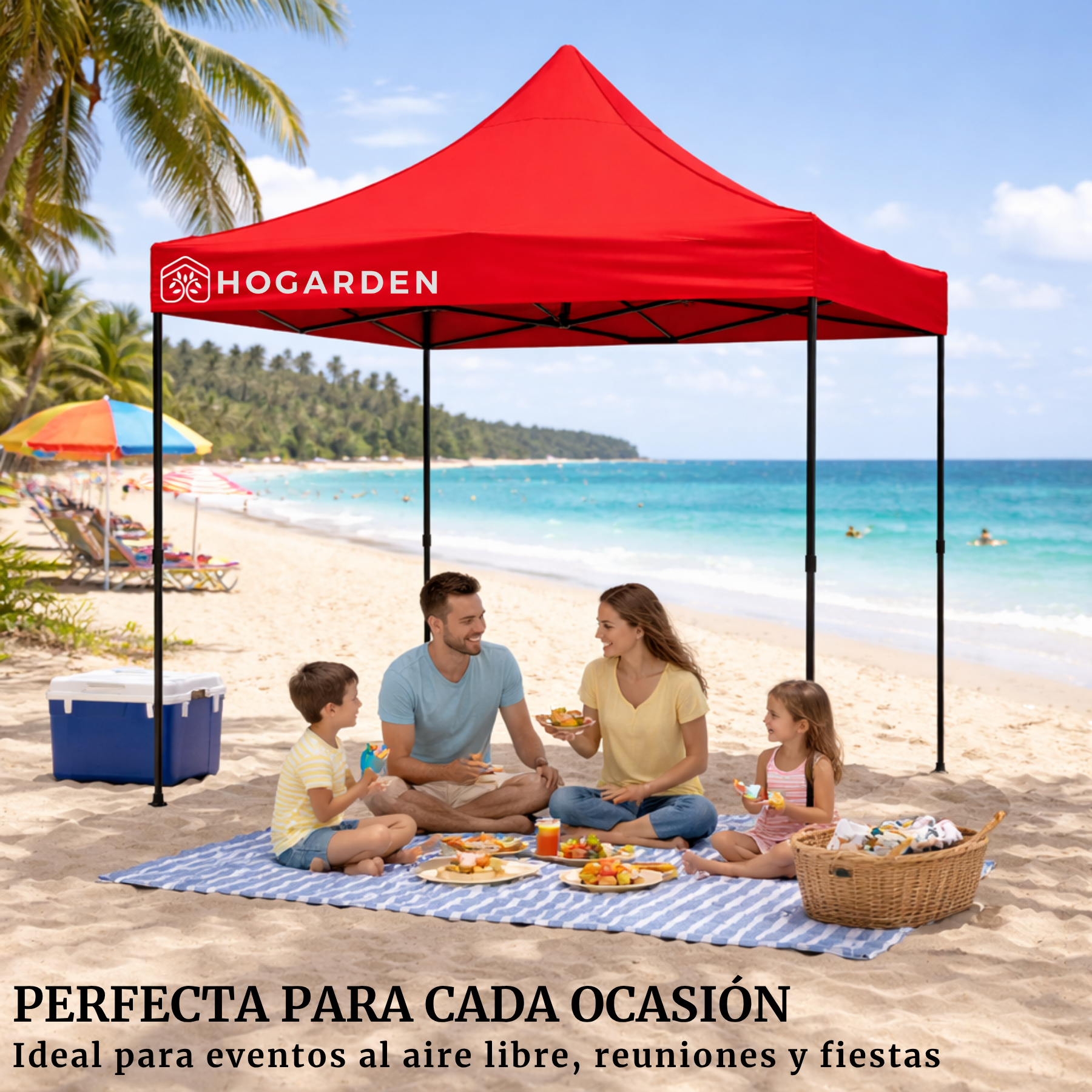 Carpa Plegable Rojo 2x2 M
