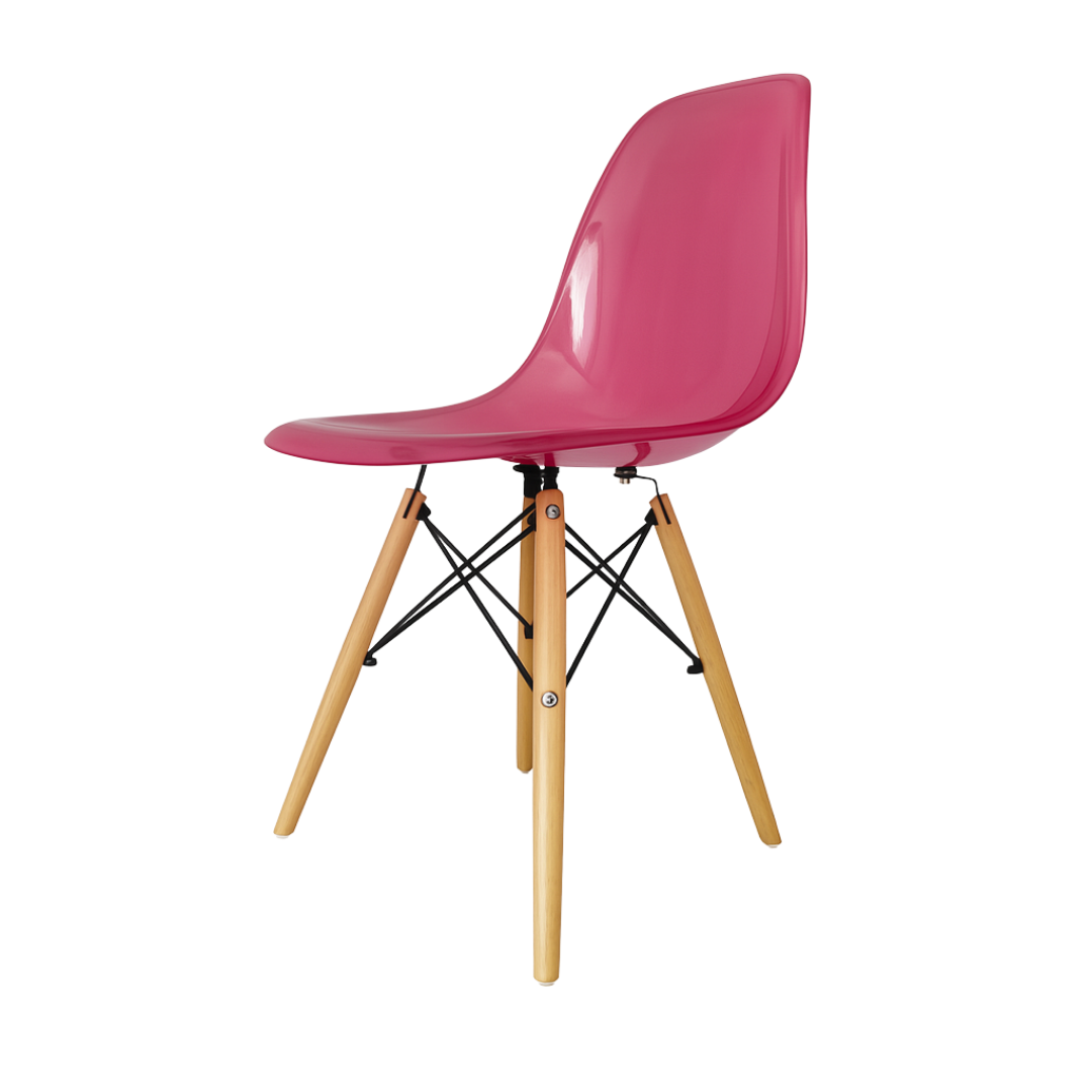 Silla Eames Transparente Rosa