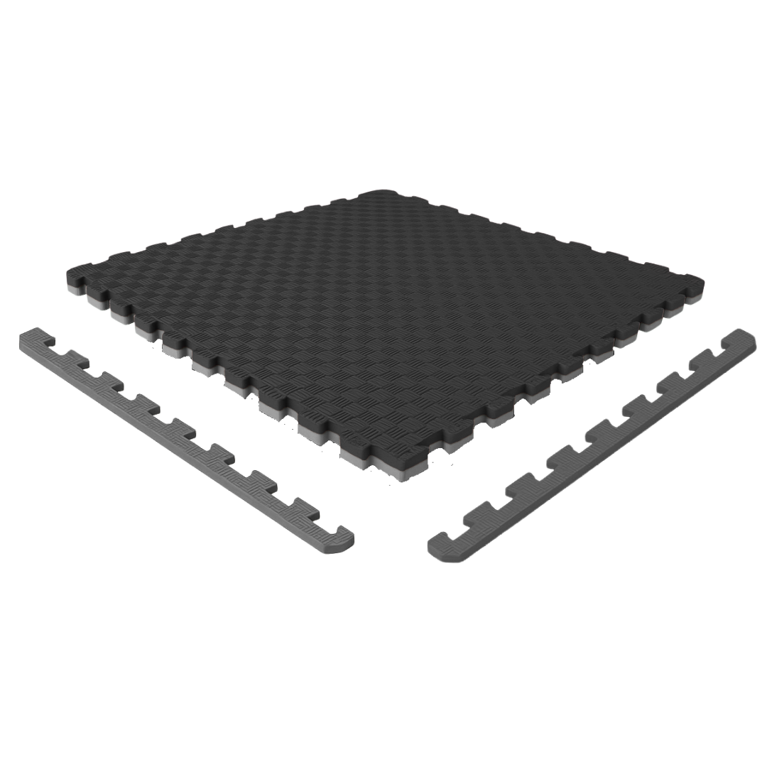 Tatami Piso Artes Marciales 1 M2 Negro Con Gris