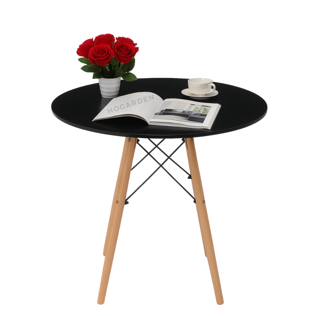Mesa Eames Negro Redonda
