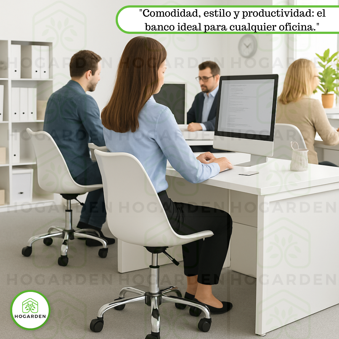 Silla Ejecutiva Eames Con Ruedas Blanca