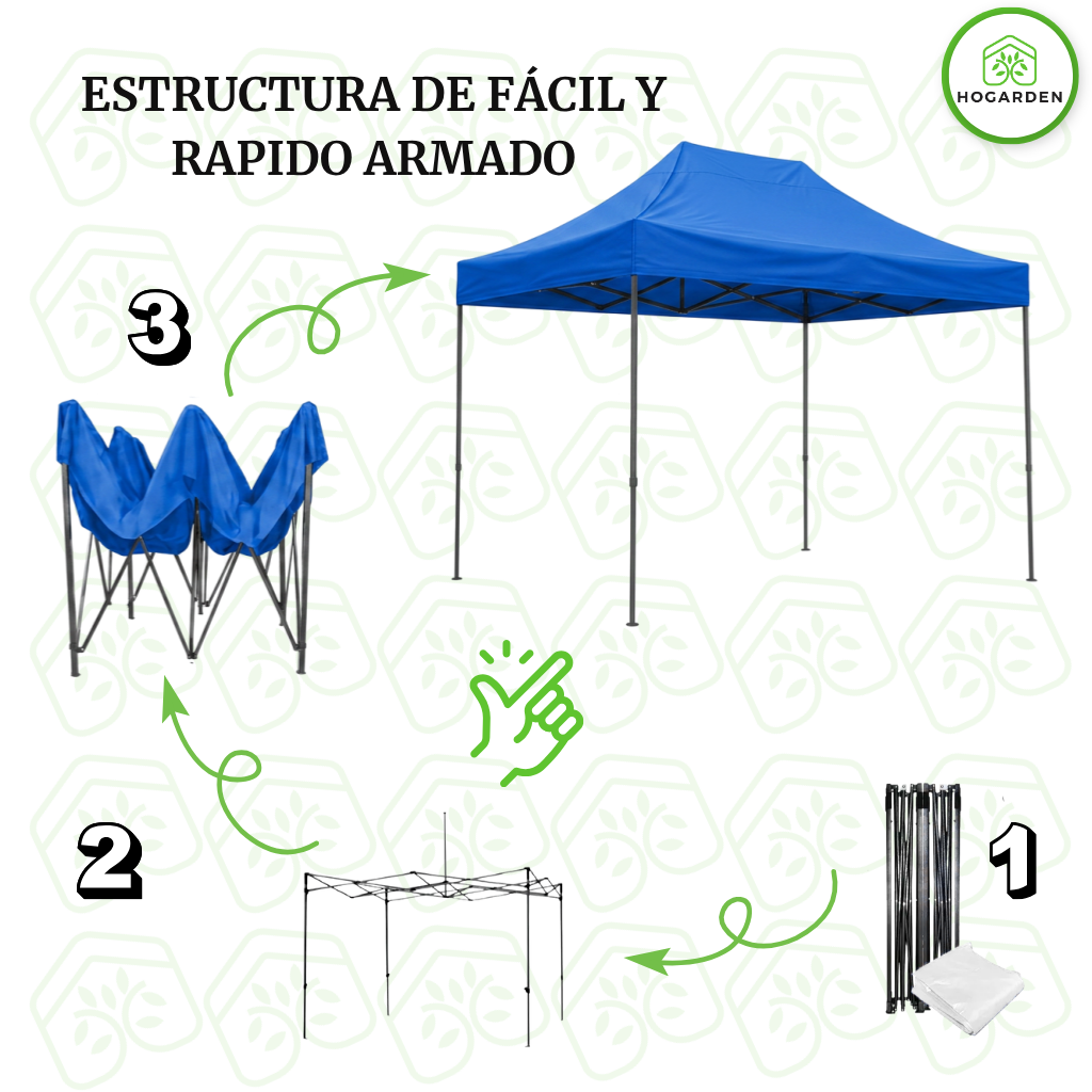 Carpa Plegable Azul 2x3 M