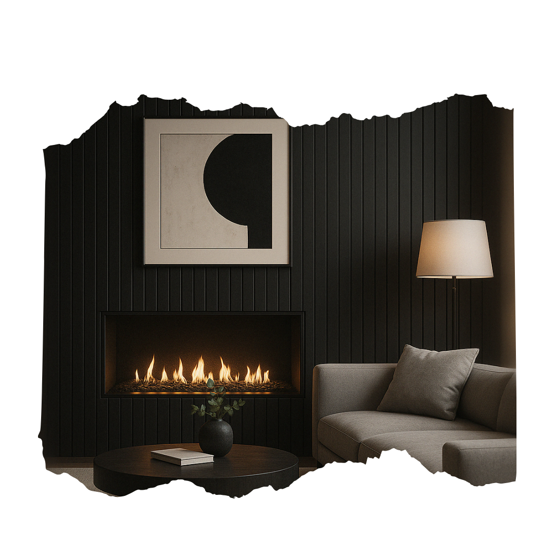 Panel Decorativos WPC Negro 1 m x 16 cm 12 Pzs