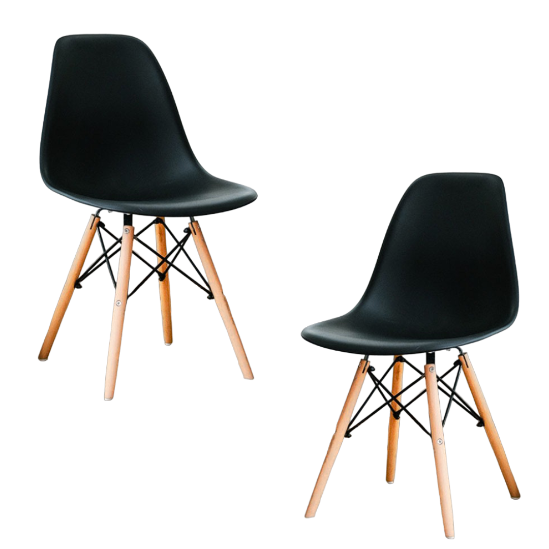 Silla Eames Minimalista Negro