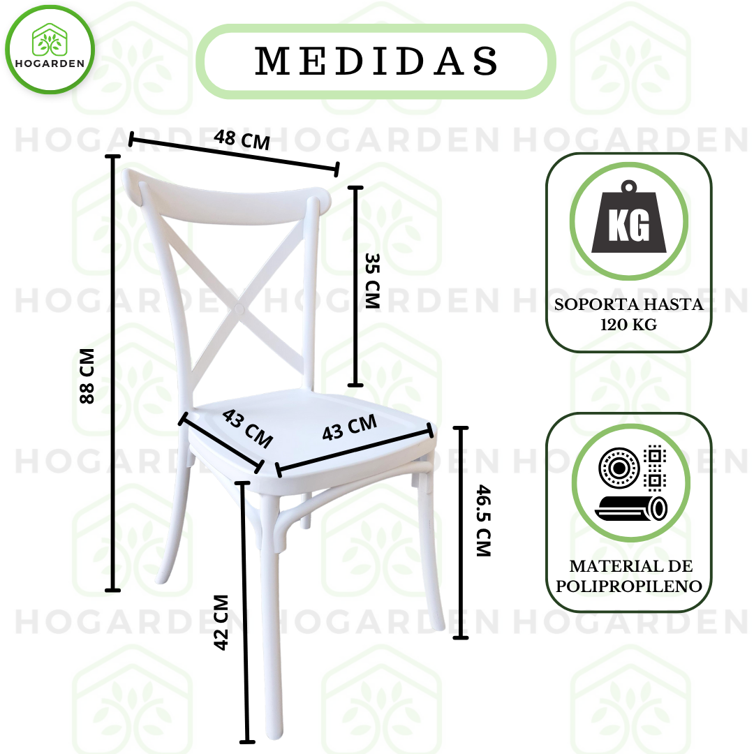 Silla Crossback Blanco Para Eventos