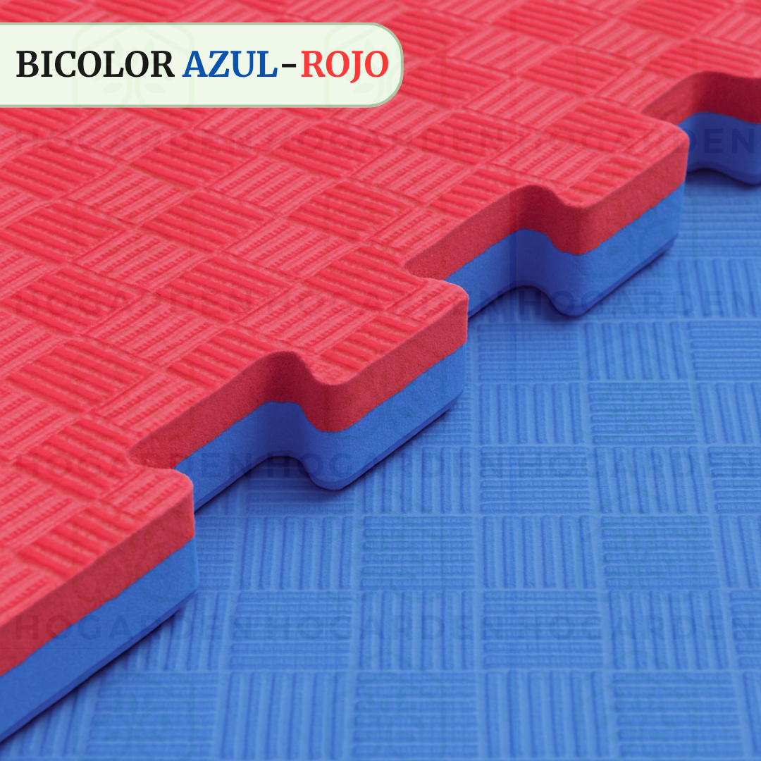 Tatami Piso Artes Marciales Rojo Con Azul