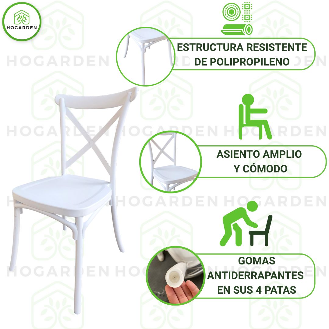 Silla Crossback Blanco Para Eventos