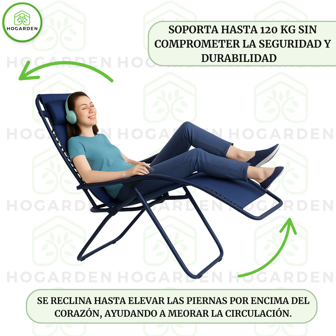 Silla Camastro Gravedad Cero Azul