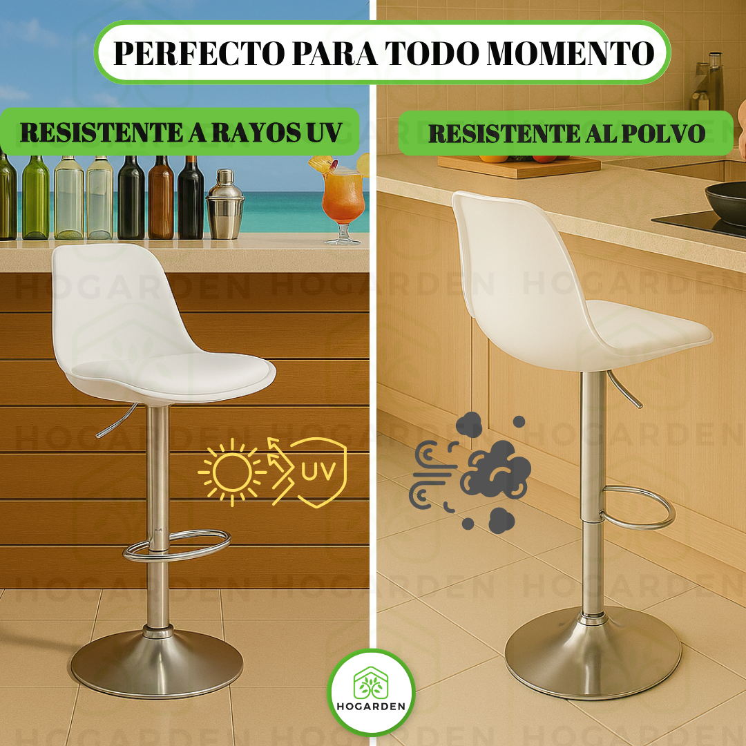 Banco Blanco Alto Eames Para Barra Y Cocina
